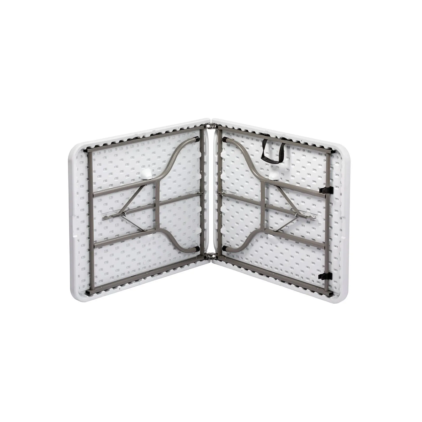 Bartscher 601179 Multi-Tisch 1830 W Ansicht zusammenfalten, Klappbares Bettgestell, Zusammenklappbares Bettgestell, Federmechanismus, Metallrahmen, mittelgroß