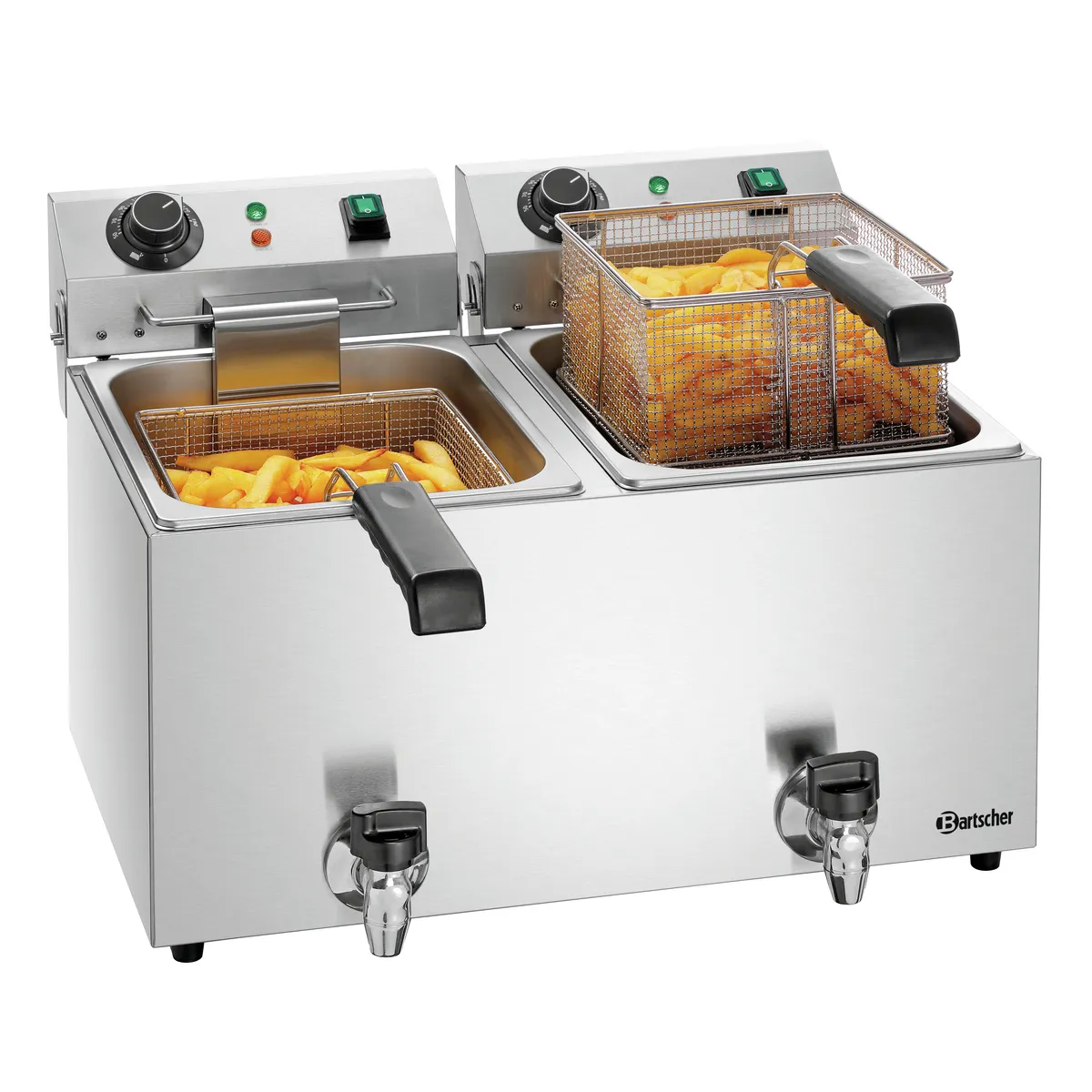 Bartscher A162824E SnackPlus Doppelfritteuse mit Pommes