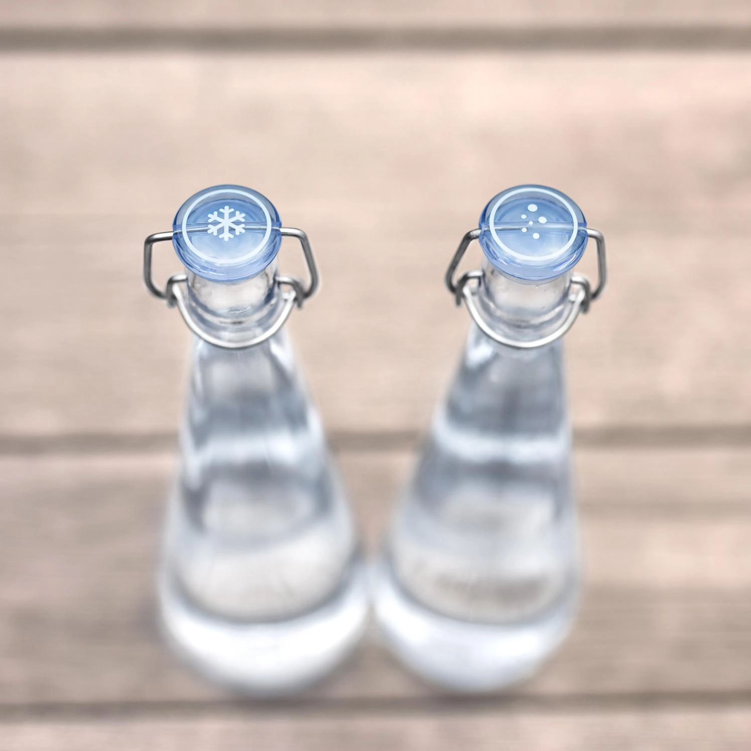 Brita Flasche Swing 2   Brita Wasserflasche Swing zwei Flaschen Draufsicht