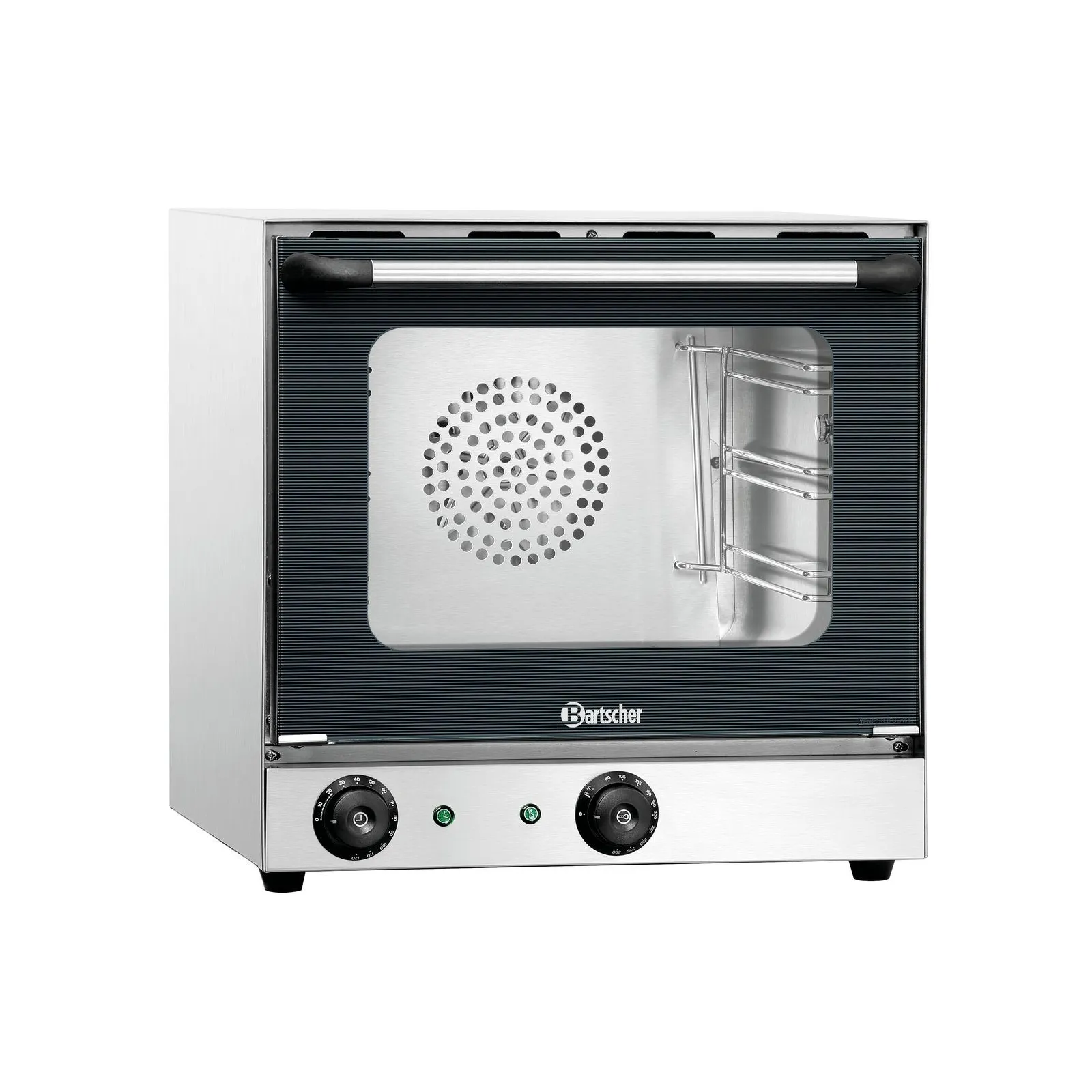 Bartscher 120789 Heißluftofen AT110 Ansicht Komplett , Backofen, Schwarz, Stahl, Küchengerät, Gas/Elektroofen