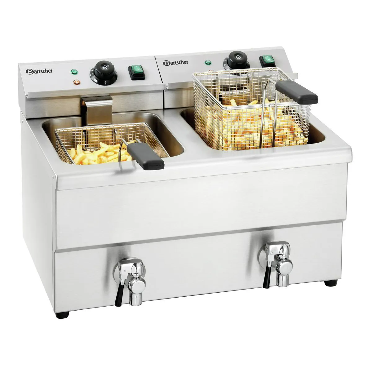 Bartscher A150407 Doppelfritteuse mit Pommes