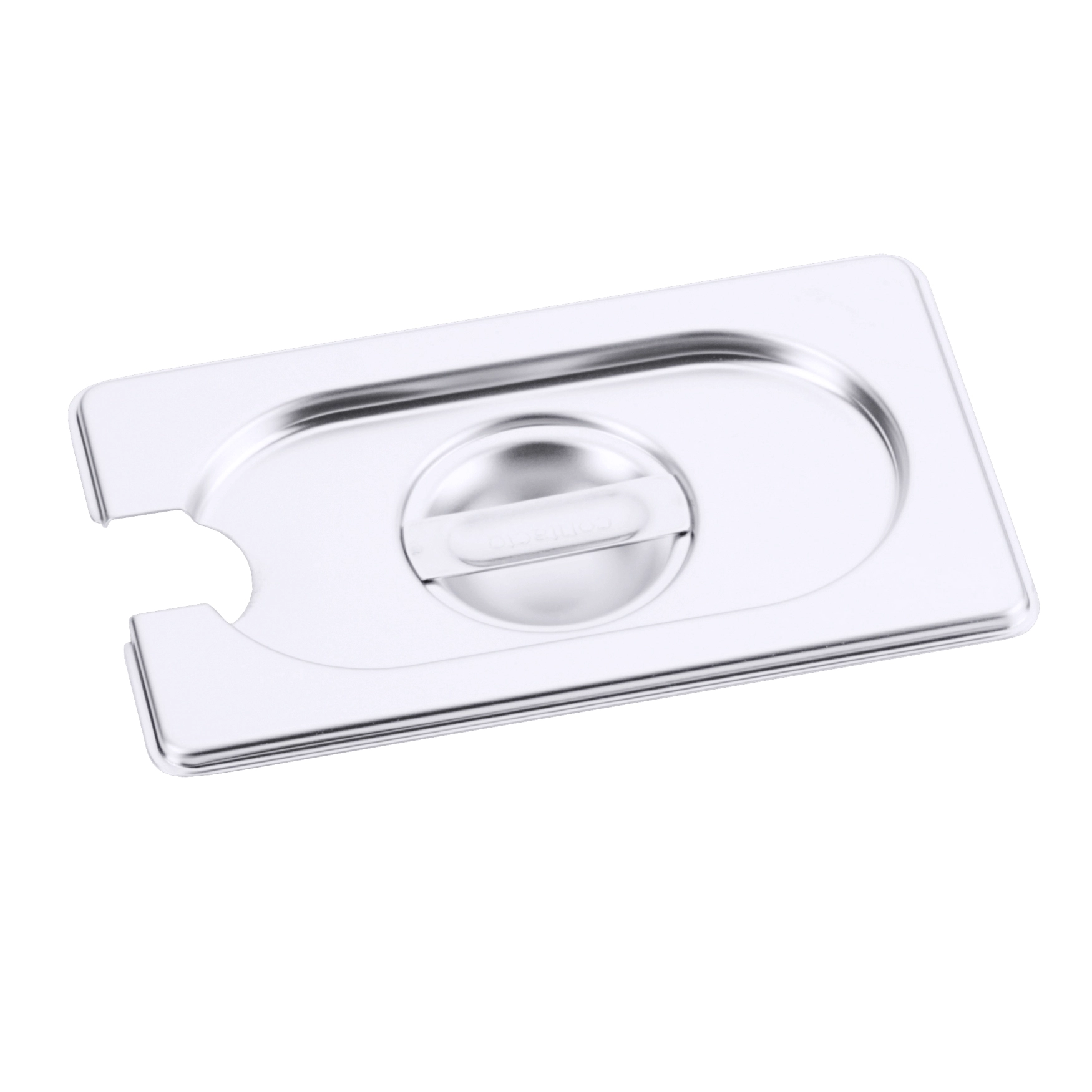 Contacto Edelstahl Deckel für Gastronormbehälter mit Loeffelausschnitt GN-1/9 7619176
