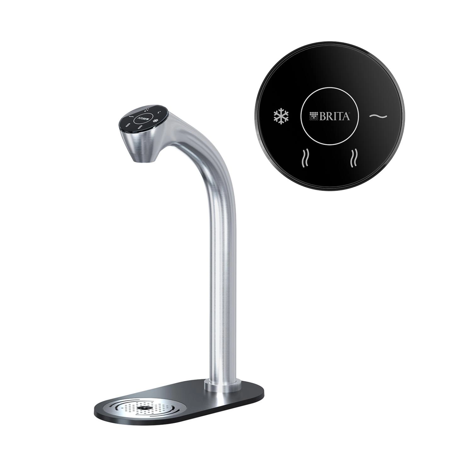 Brita Extra C Tap Still heiss 4   Brita Extra Wasserspender C Tap Still und heiss komplett mit Detailansicht Display