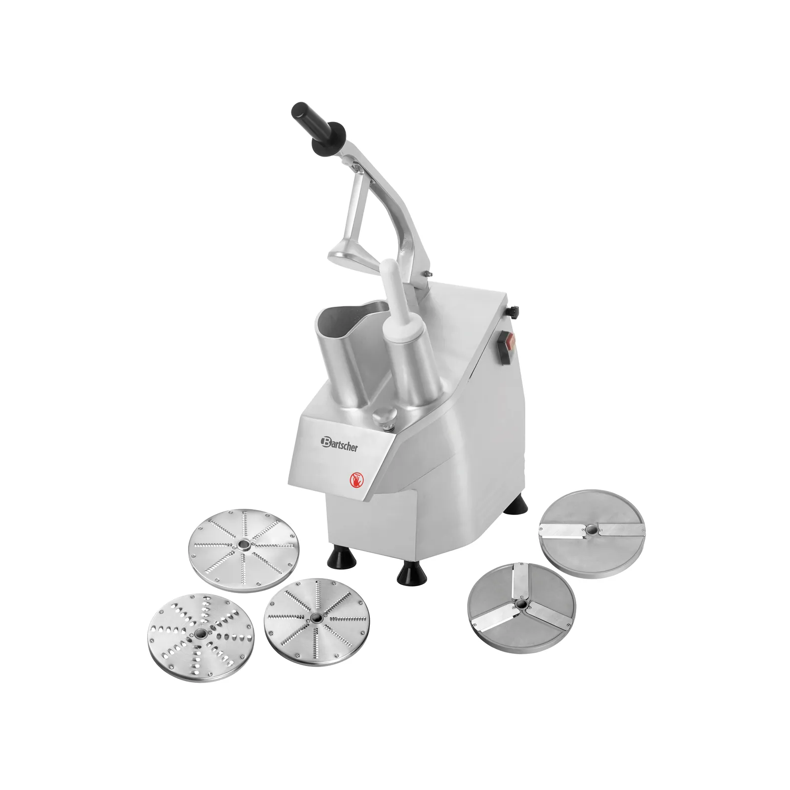 Bartscher 120325 Gemüseschneider GMS550 Ansicht Komplett, mit Klingen , Schneidemaschine, Nudelmaschine, Küchenmaschine, Metall, Handbetrieb