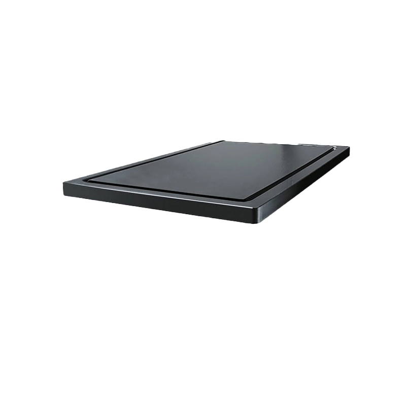 tranchierbrett-groesse-30x50cm-zum-auflegen-auf-das-basisbrett   Profbord Tranchierbrett in schwarz mit Saftrinne