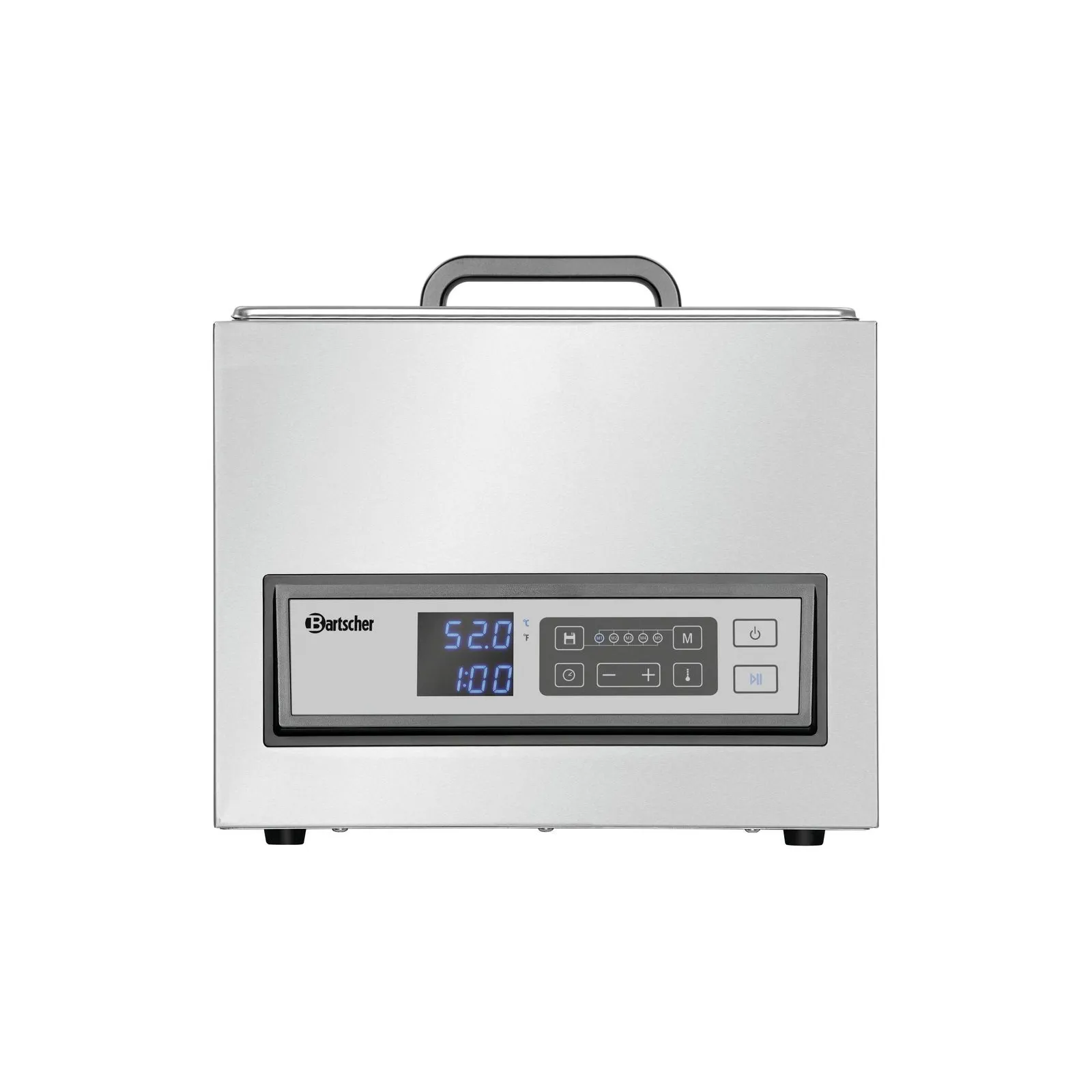 Bartscher 115131 Sous-Vide-Garer SV G16L Ansicht von vorne, Thermostat, Digitale Steuerung, Edelstahl, Kompakt, Frontpanel