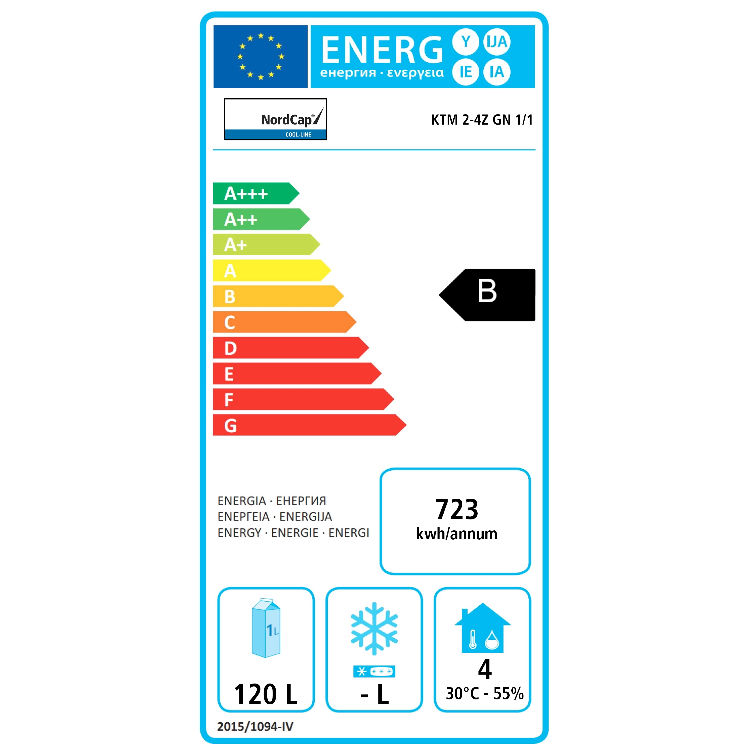 Nordcap 435106140 Energielabel Küchenmaschine  Nordcap 435106140 Energielabel Küchenmaschine
