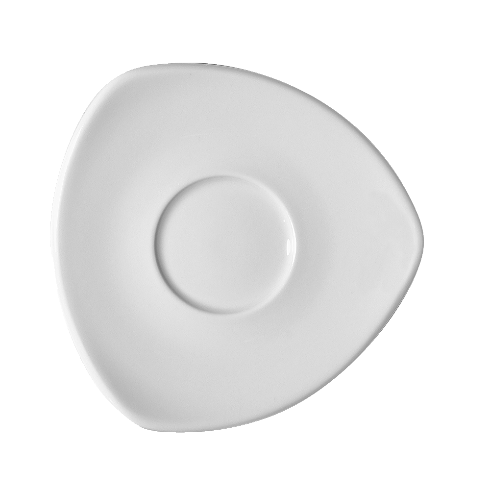 Bauscher 6717009 Untertasse dreieckig coup, Untertasse, Kunst, Porzellan, Töpferei