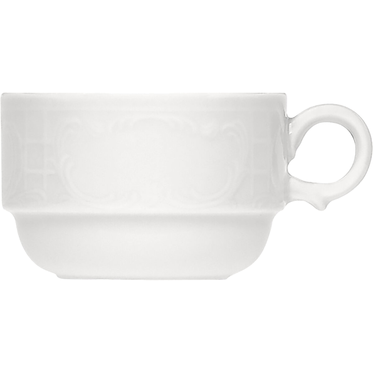 Bauscher Mozart Obertasse Relief stapelbar 0.18 l