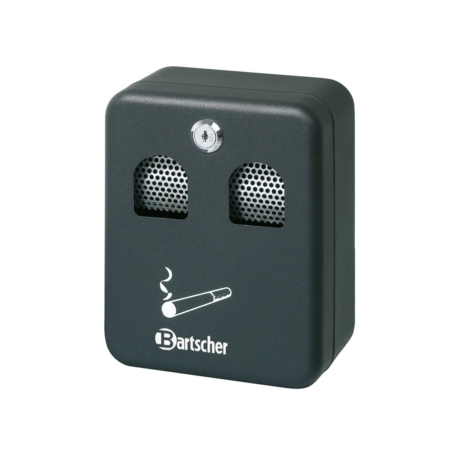 Bartscher 860000 Wandascher schwarz Ansicht Komplett Bartscher 860000 Wandascher schwarz Ansicht Komplett, Schutzfall, Raucherschutz, Aschenbecher, Metall, Wandhalterung