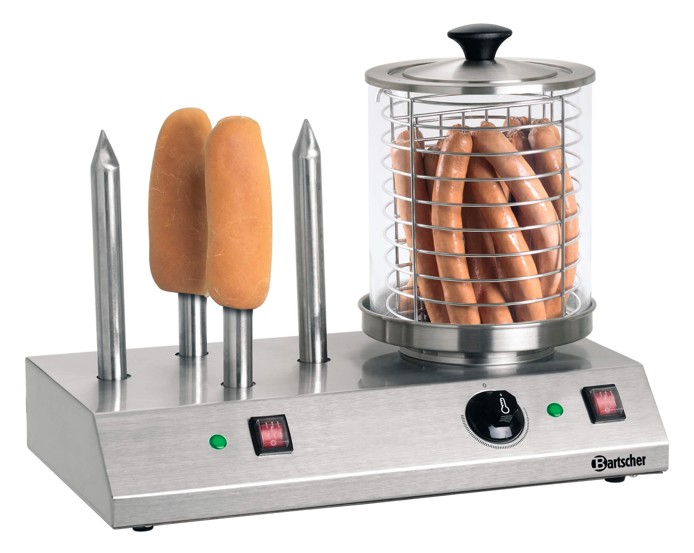 Bartscher Hot Dog Gerät mit 4 Toaststangen