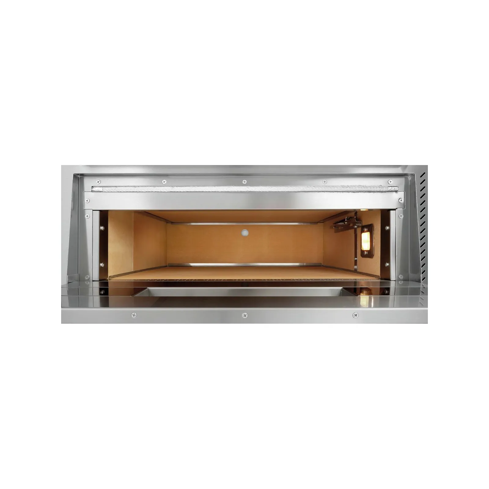 Bartscher 2002094 Pizzaofen NT 622VS Ansicht oberes Fach, Backofen, Einbaubackofen, Edelstahl, Innenraum, Beleuchtung