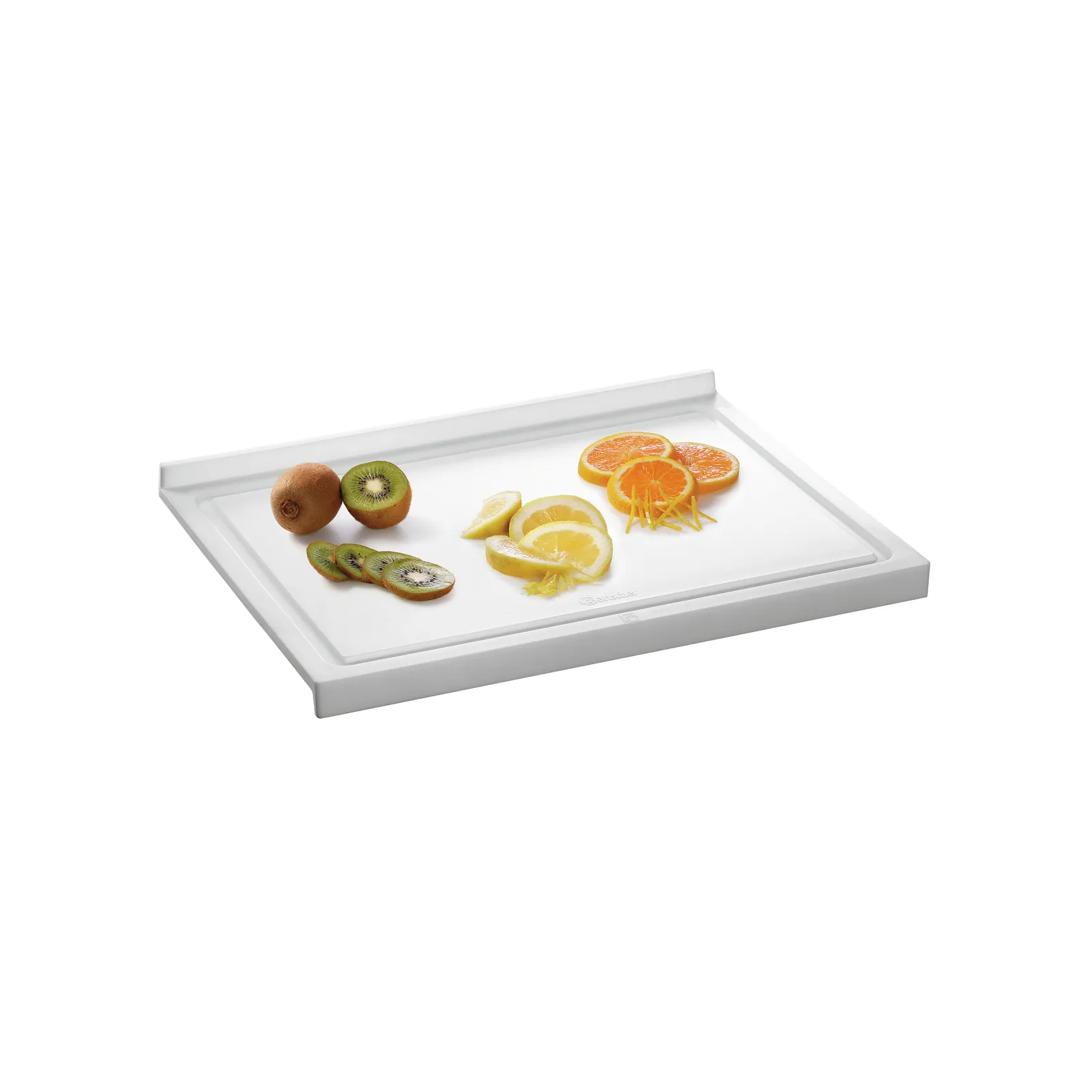 Bartscher A120593 Schneidbrett 48x37 W-RK Ansicht mit Essen