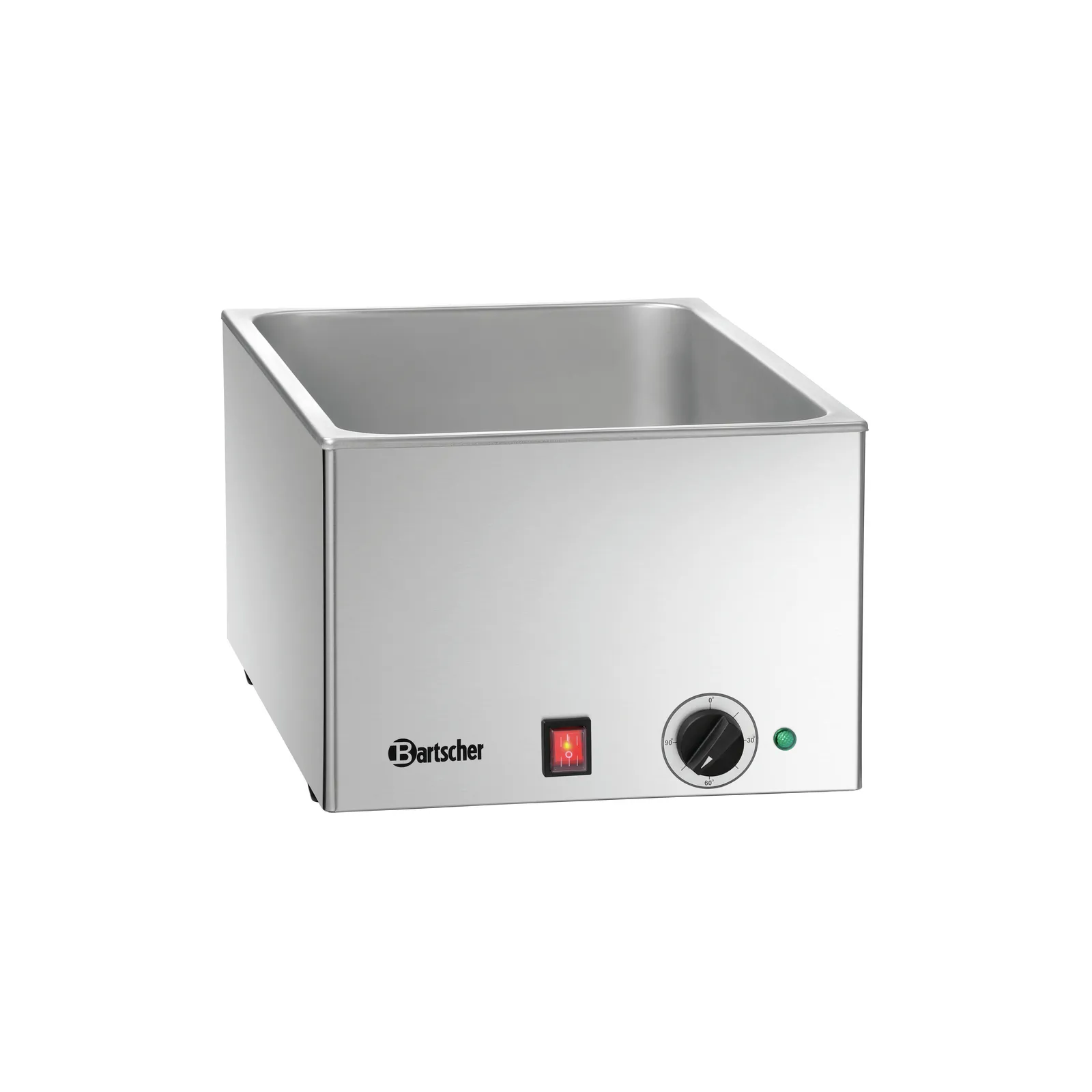 Bartscher 200230 Bain Marie 111-150 Ansicht Komplett, Schneid-Topf, Gastronische Spüle, Edelstahl, Spülwanne, Temperaturregler