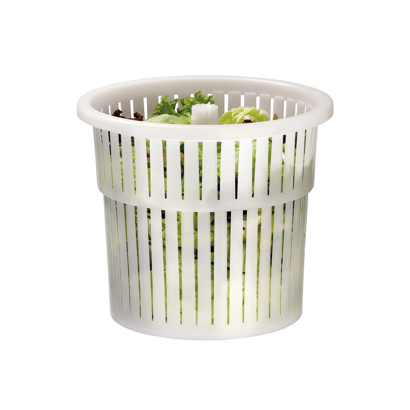 Bartscher 120709 Salatschleuder K1-25L Ansicht Schleuder, mit Salat, Salat-Spinnkorb, Salat-Spinnkorb aus Kunststoff, Korb, Küchenutensil, Aufbewahrungskorb