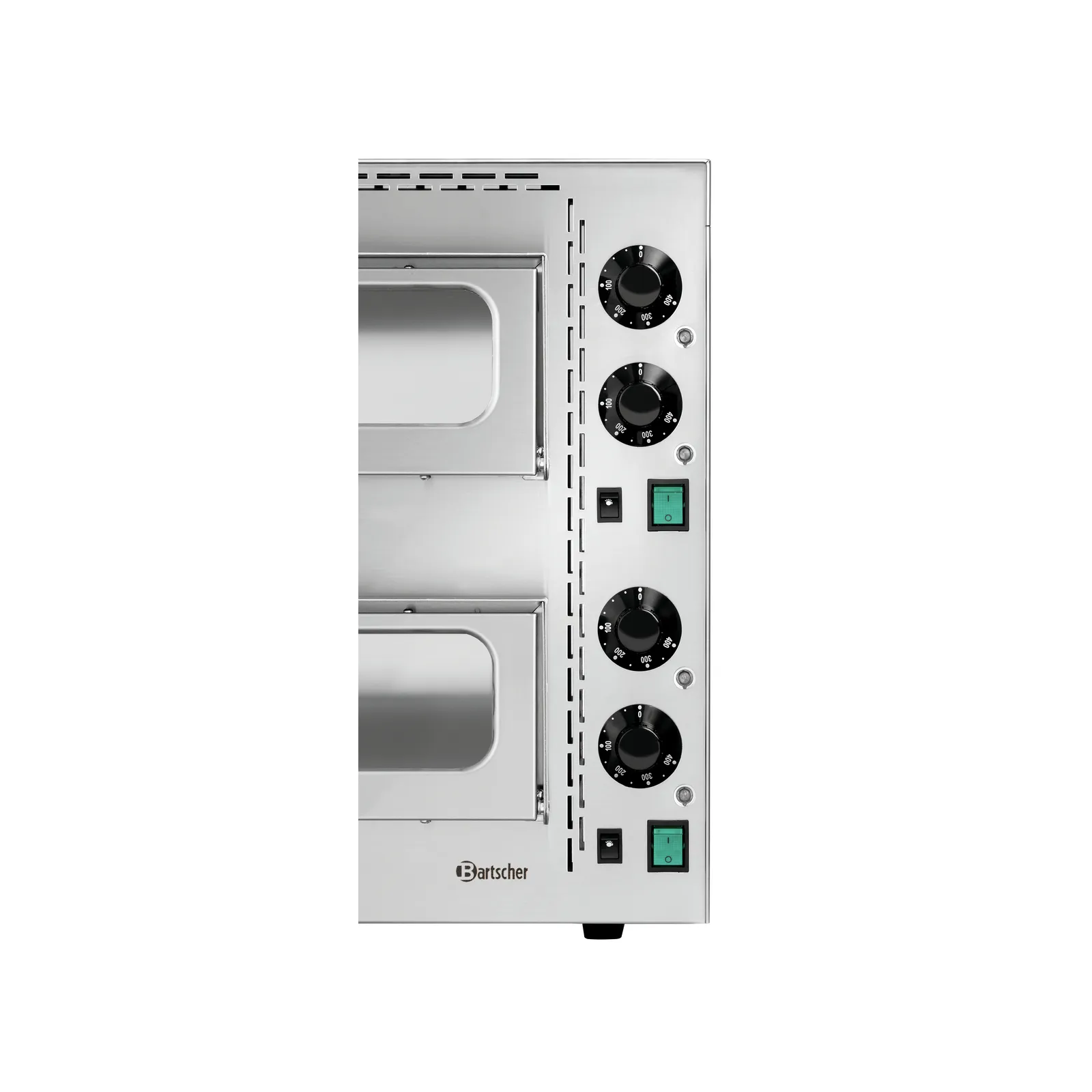 Bartscher 203535 Pizzabackofen Mini Plus 2 Nahansicht Bedienelemente