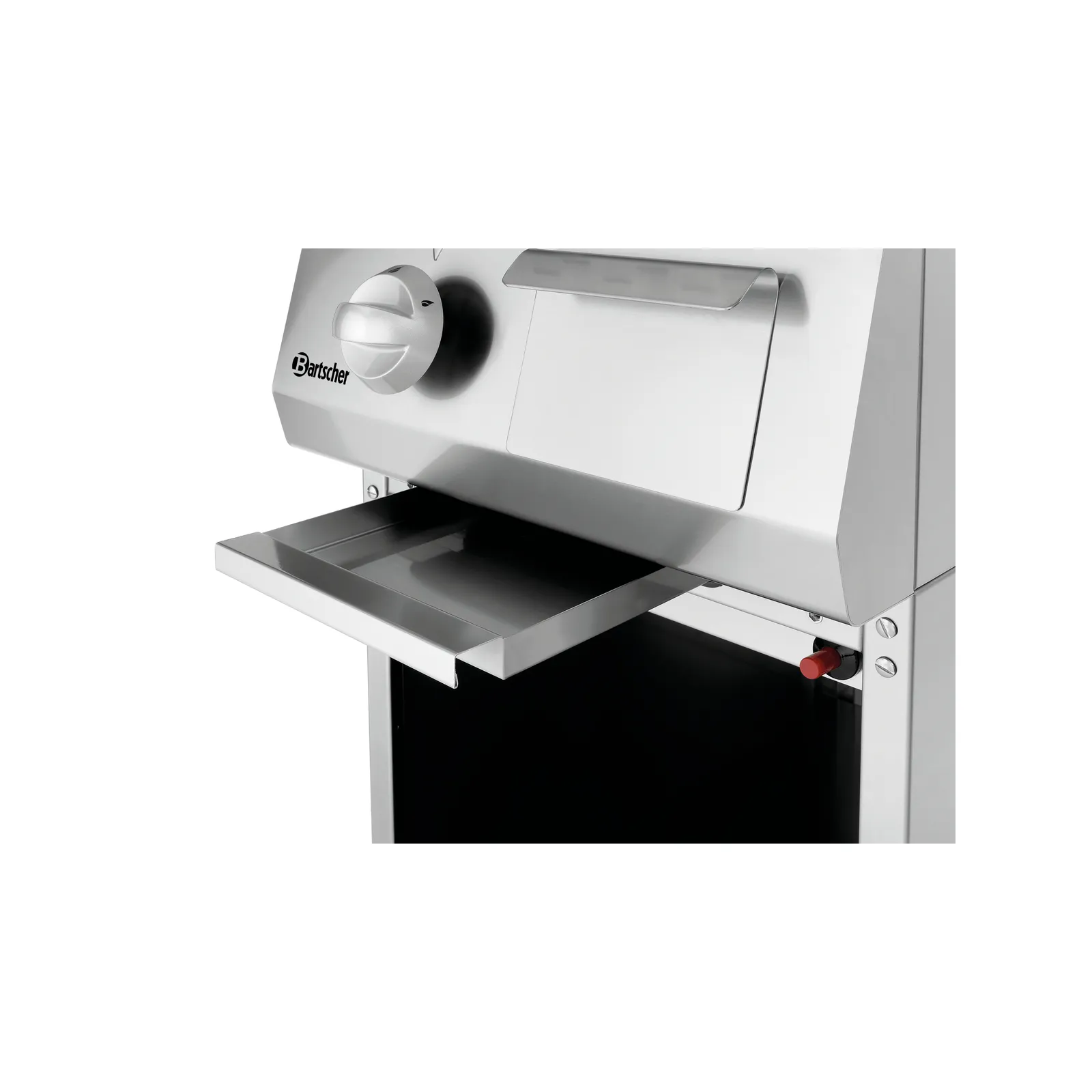 Bartscher 2856211 Lavasteingrill 700VR G90 Nahansicht Krümelschublade, Schubladenanschlag, Schweine, Messer, Grill, Backofen