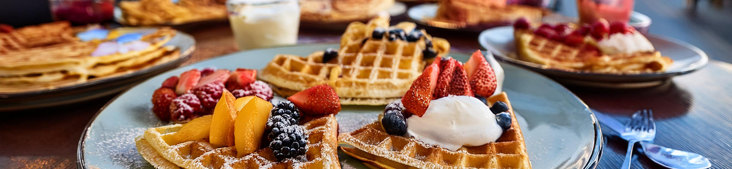 Banner mit Waffeln