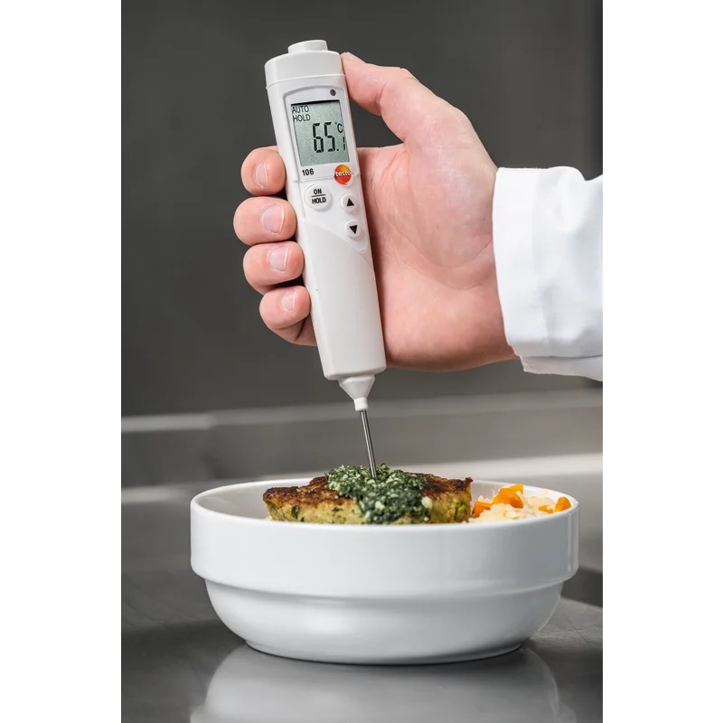 Testo 05601063 106_Lebensmittelthermometer Temperaturmessung in einer Schale
