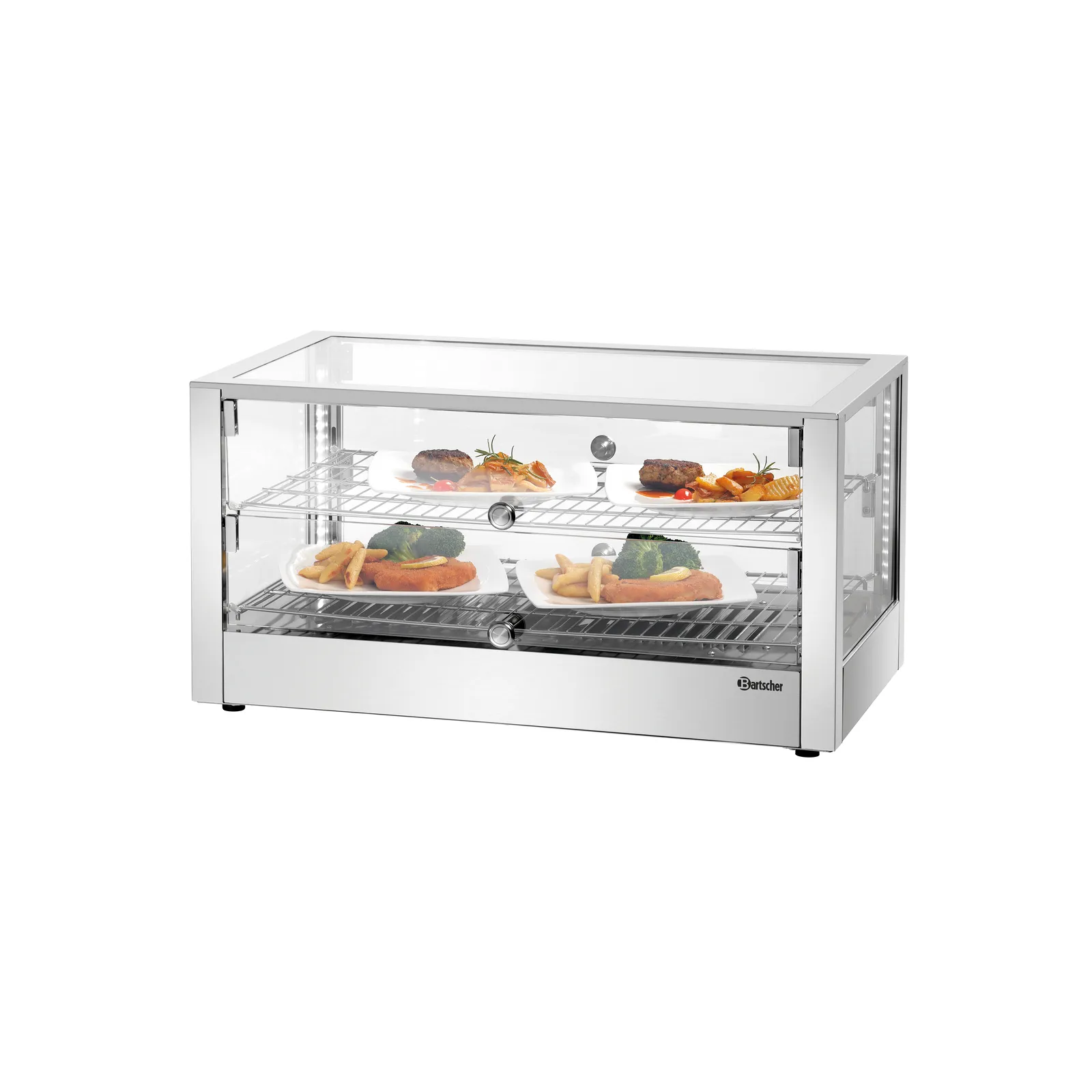 Bartscher 305063 Heiße Theke 6200 2EK Ansicht Komplett, mit Essen