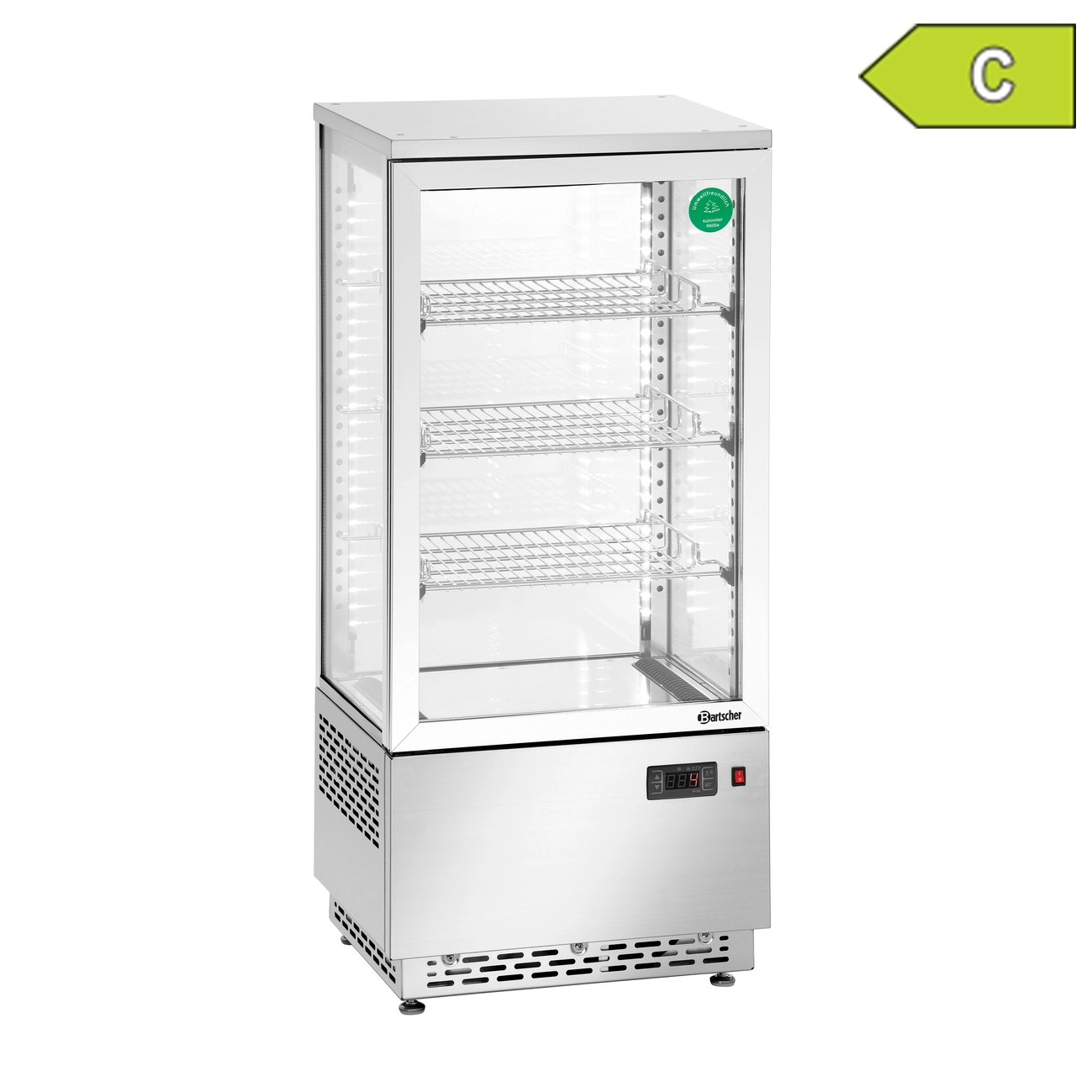 Bartscher Mini Kühlvitrine 78 Liter Edelstahl