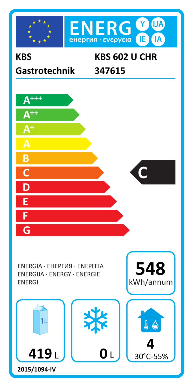 KBS 347615 Energielabel  KBS 347615 Energielabel