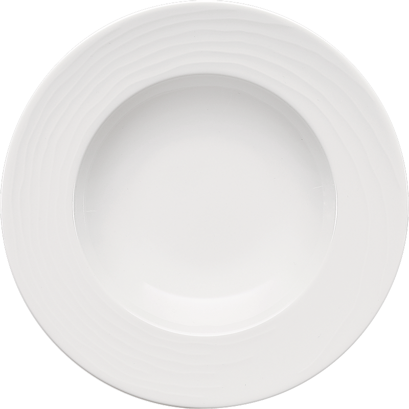 Bauscher 6701978 Strukturteller tief breite Fahne, Porzellan, Töpferei, Teller, Untertasse, Mahlzeit