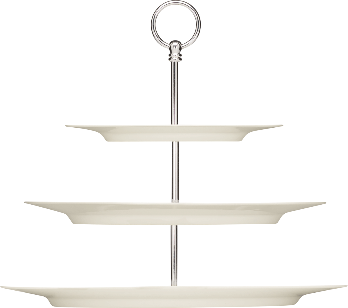 Bauscher Purity Classic Etagere komplett 3-Fach Platte oval 