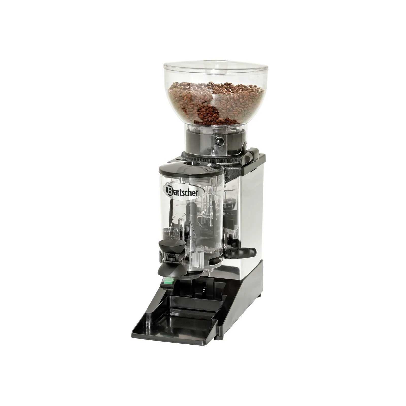 Bartscher 190175 Kaffeemühle Modell Tauro Ansicht Komplett, mit Kaffeebohnen, Kaffeemühle, Kaffeemühlenmaschine, Elektrische Mühle, Kaffeebohnen, Großes Mahlwerk