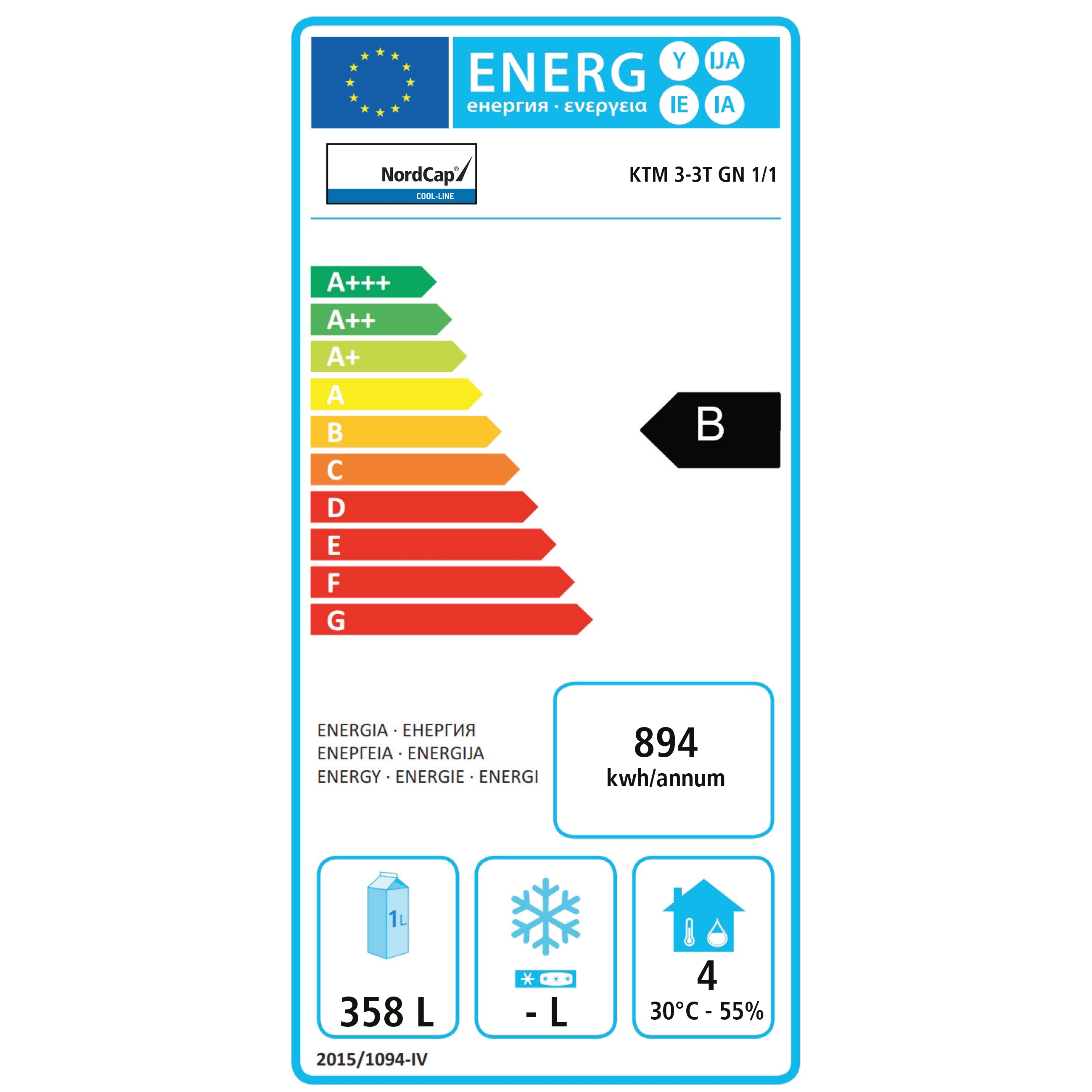 Nordcap 435106200 Energielabel   Nordcap 435106200 Energielabel