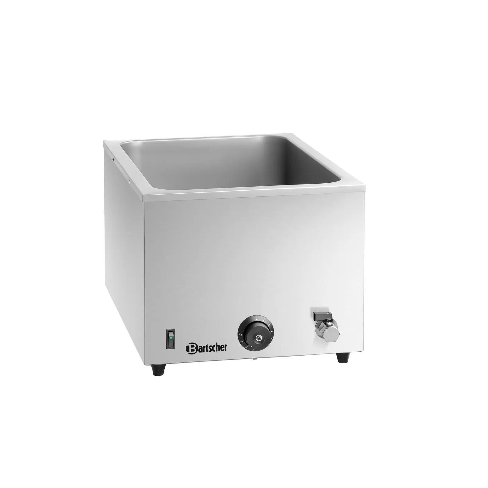 Bartscher 200207 Bain Marie 1/1GN 200mm mit Hahn Ansicht Komplett, Spülgerät, Temperiergerät, Edelstahl, Küchenmaschine, Herdgerät