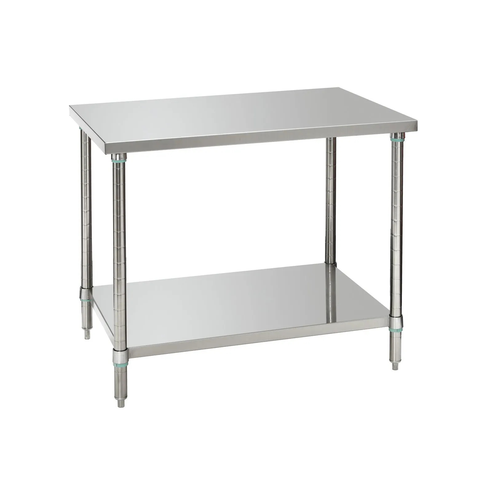Bartscher 601710 Arbeitstisch 700 B1000 ZB, Edelstahl-Tisch, Küchentisch, Industrietisch, Metallregal, Zweischicht-Tisch