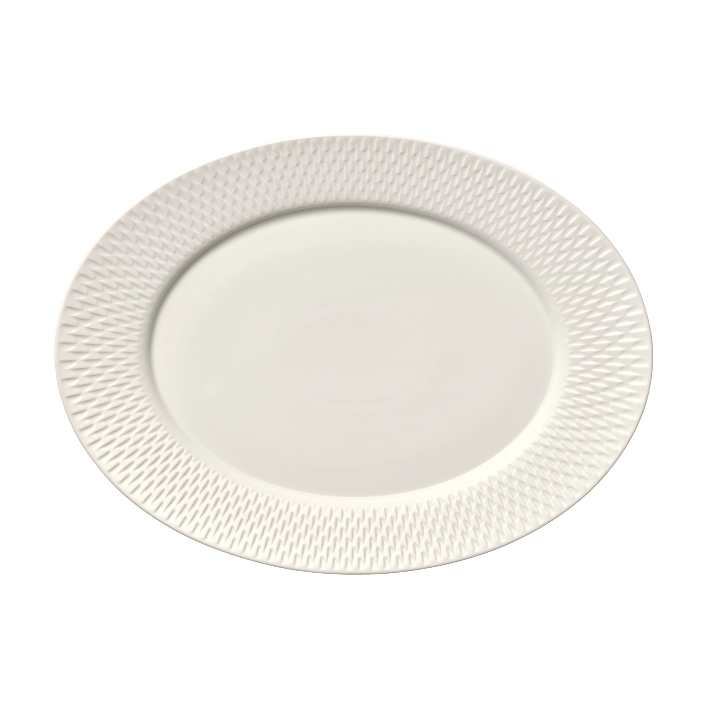Bauscher Purity Reflections 6692088 Platte oval Fahne Relief