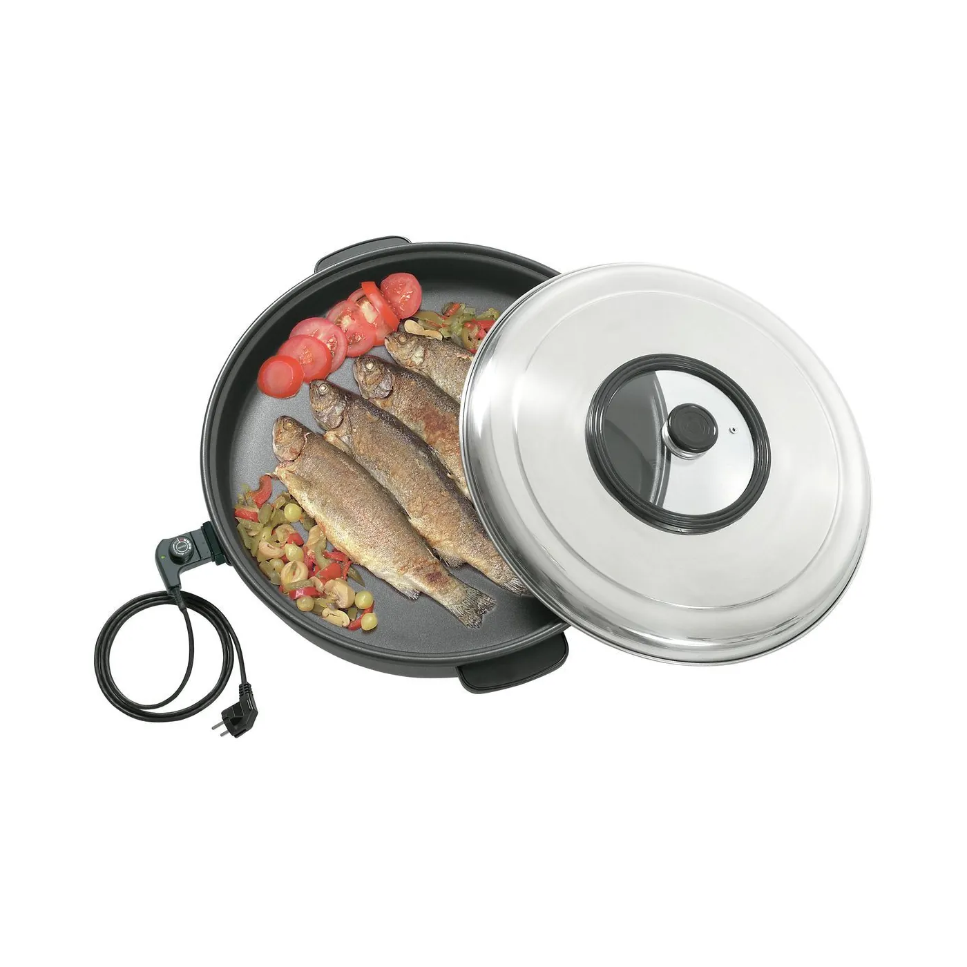 Bartscher A150155 Multipfanne Ansicht Komplett mit Essen