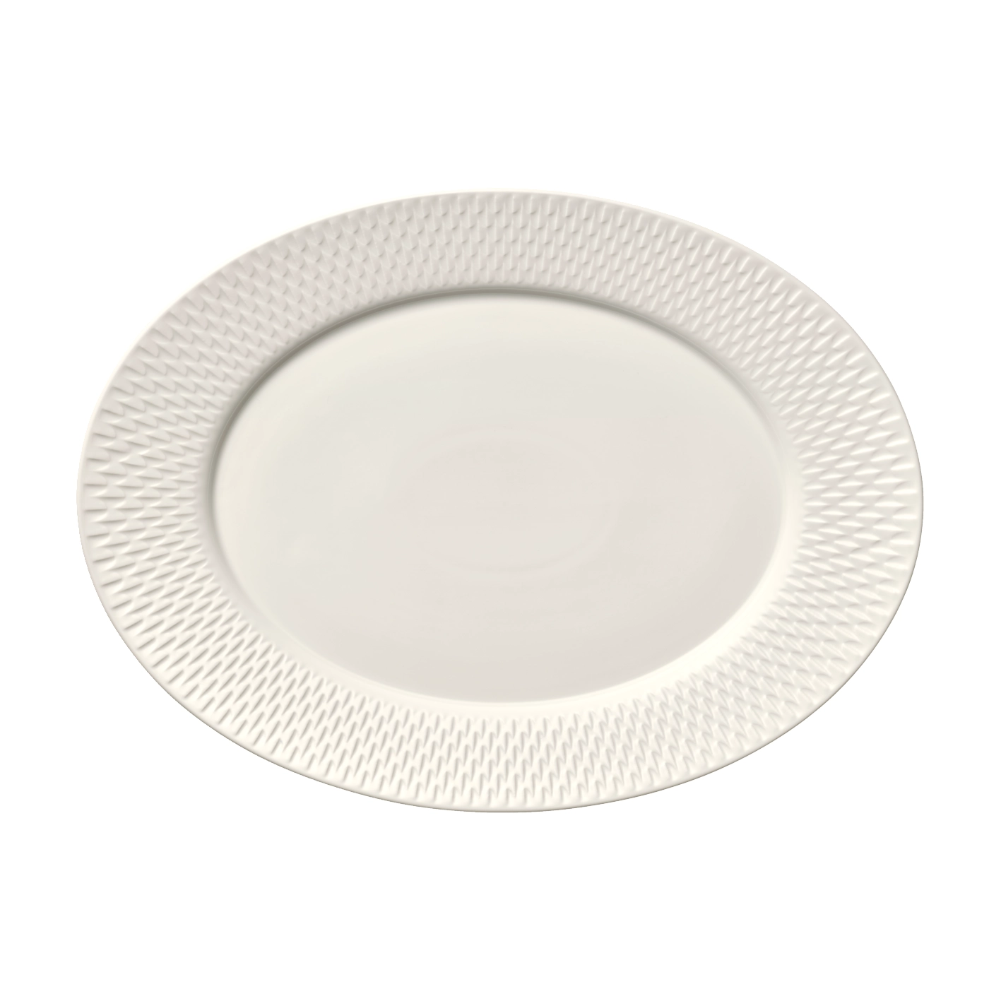 Bauscher Purity Reflections 6692083 Platte oval Fahne Relief