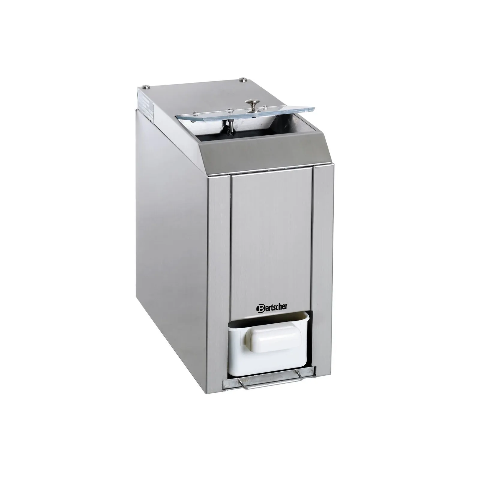 Bartscher 135012 Eiscrusher, Edelstahl Ansicht Komplett, Espresso-Mühle, Edelstahl, Kompakt, Mahlbehälter, Bartscher