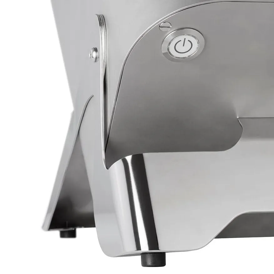 eismaschine, stahl, metall, power-knopf, schwenkfuß