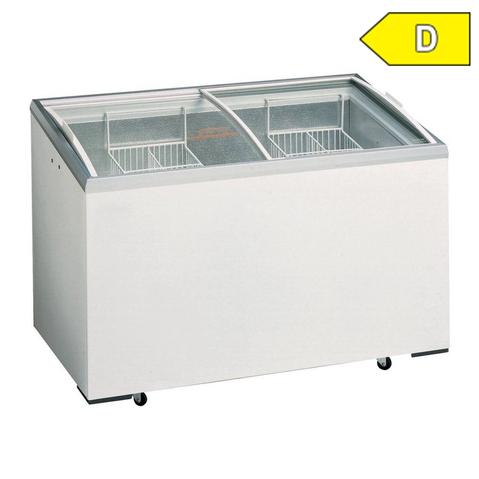 KBS 922043 Tiefkuehltruhe gewoelbter Glasschiebedeckel d401 Label