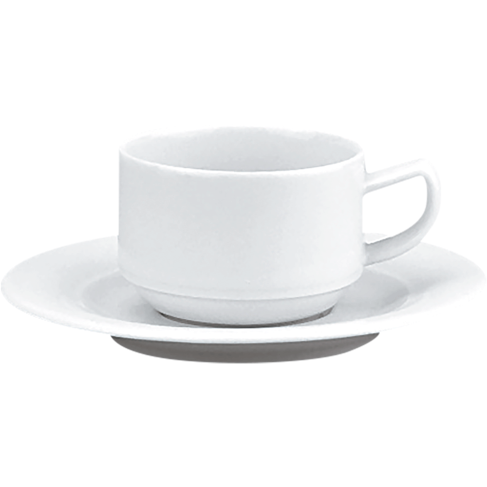 Schoenwald 9195125 Obertasse stapelbar mit Untere, Untertasse, Tasse