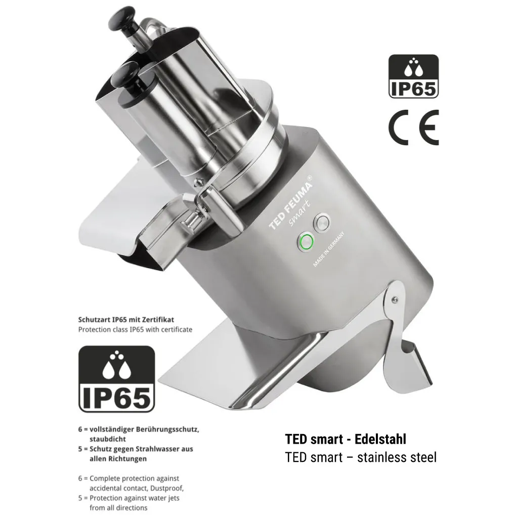 Edelstahl, Sieb-Maschine, Küchenmaschinen-Aufsatz, IP65, TED smart