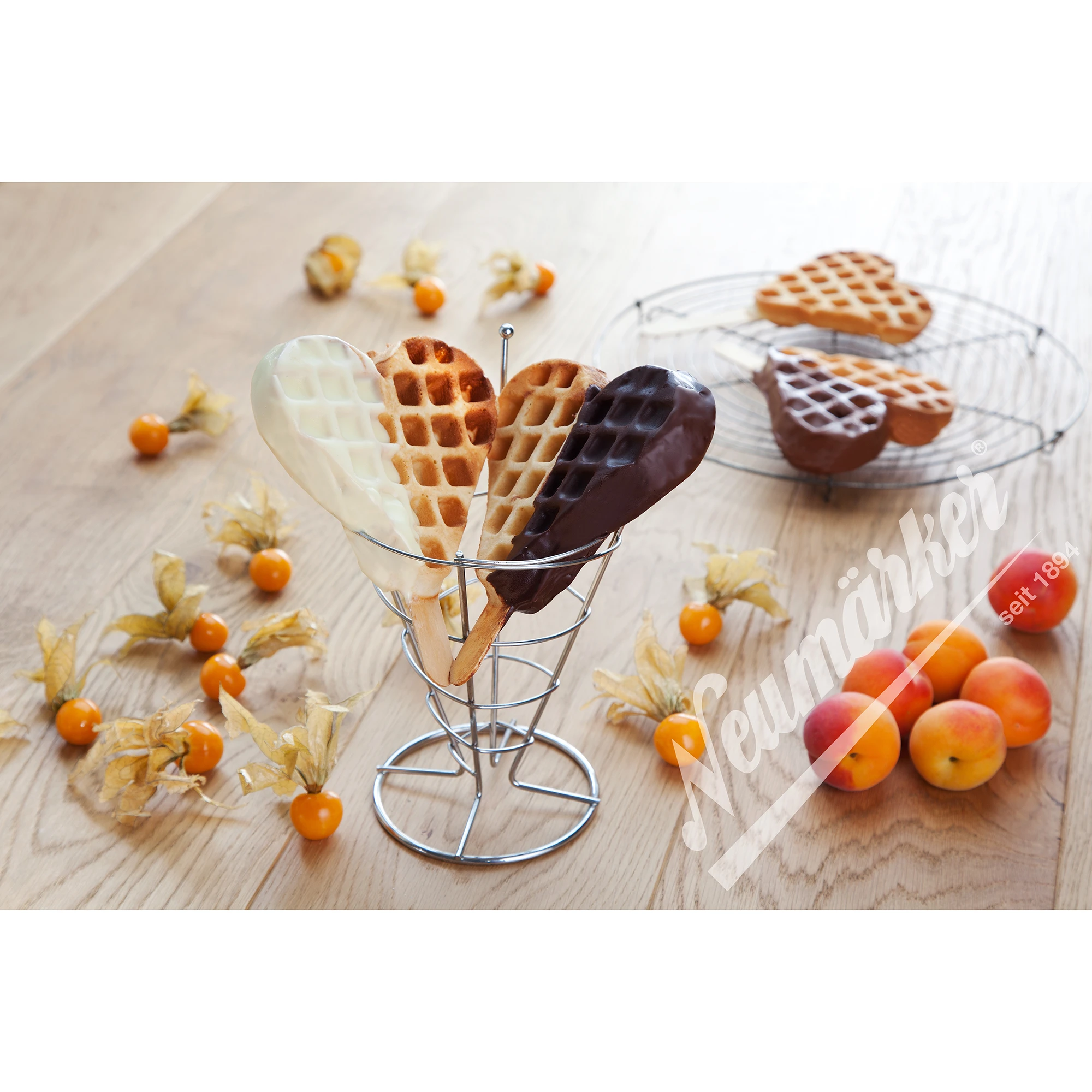 Neumaerker 32-40744-01 Herzwaffel am Stiel Wechselplatte 4    Neumaerker 32-40744-01 Herzwaffel am Stiel Wechselplatte 4