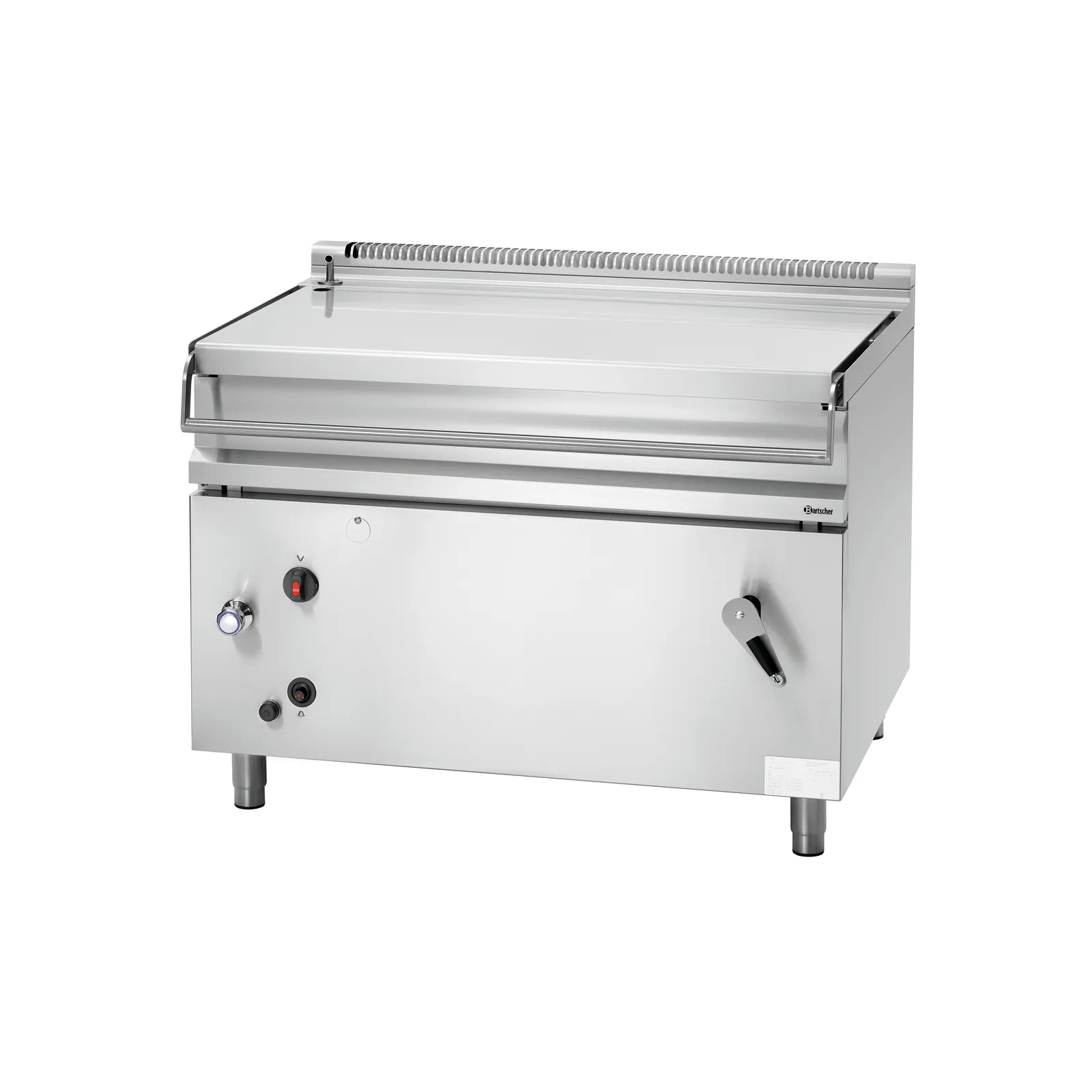 Bartscher 1930511 Kippbratpfanne G120LHK Ansicht Komplett, Grill, Gasgrill, Stahl, Gewerblich, Kochplatte