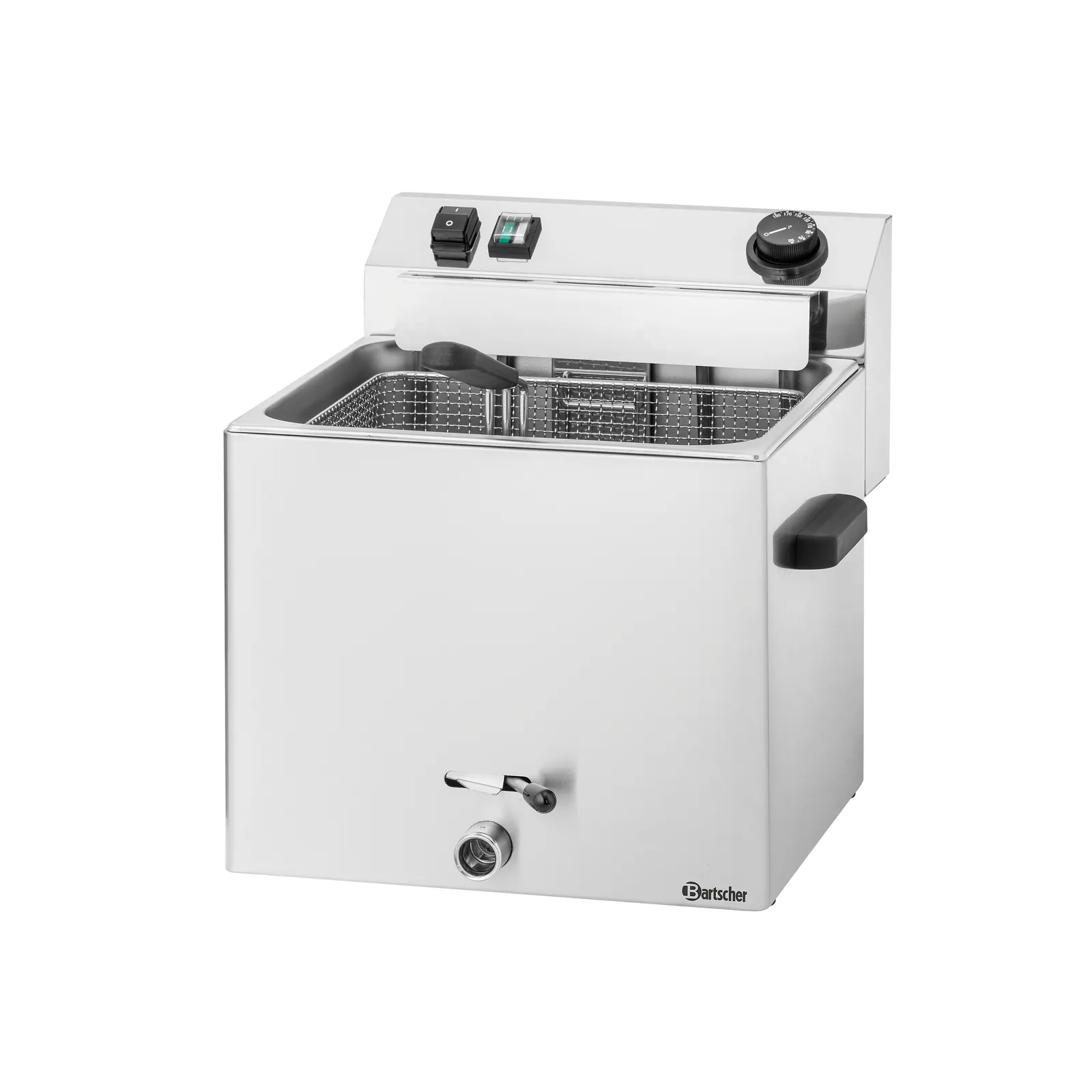 Bartscher 162900 Fritteuse PROFESSIONAL I Ansicht Komplett, Fritteuse, Fritteuse elektrisch, Hochdruckfritteuse, Temperaturregler, Korrosionsfrei