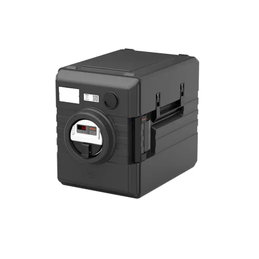 Rieber Thermoport K1000 umluftbeheizt schwarz 85020424 seitlich schraeg Front