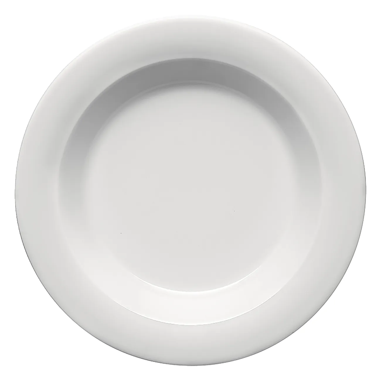 Teller, Tellerhals, Porzellan, Weiß, runde Platte