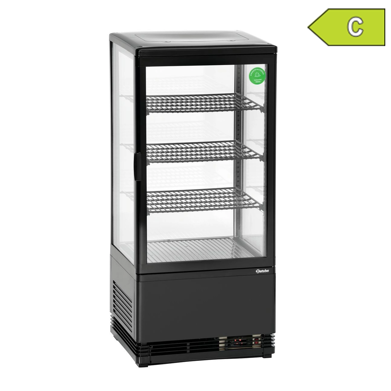 Bartscher Mini Kühlvitrine 78 Liter schwarz
