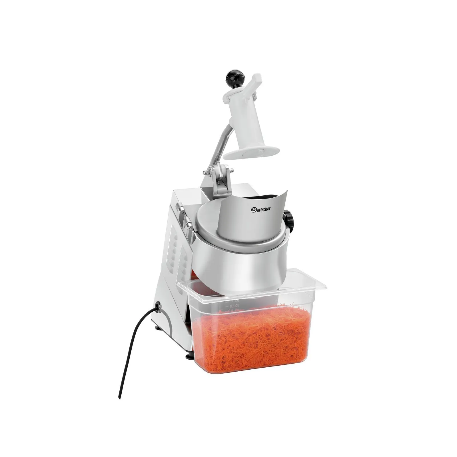 Bartscher 120327 Gemüseschneider GMS601 Ansicht Komplett, mit Essen, Schneidemaschine, Küchengerät, Käser?