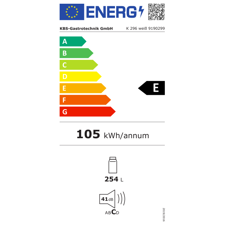 KBS 9190299 Energielabel   KBS 9190299 Energielabel
