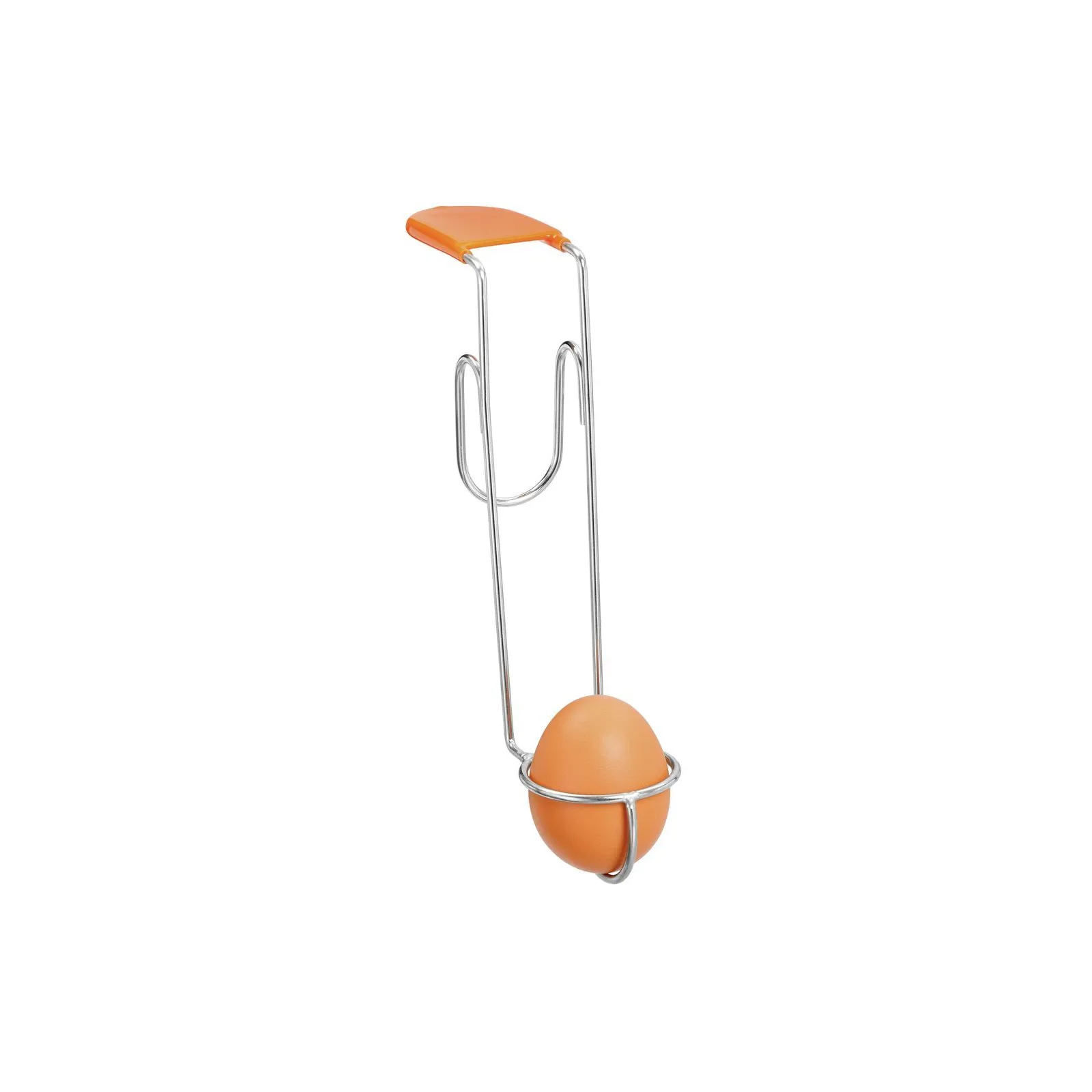 Bartscher 115129 Eierkocher EH6 Ansicht Eierhalter mit Ei, Eierhalter, Eierbecher, Küchengerät, Edelstahl, Orange