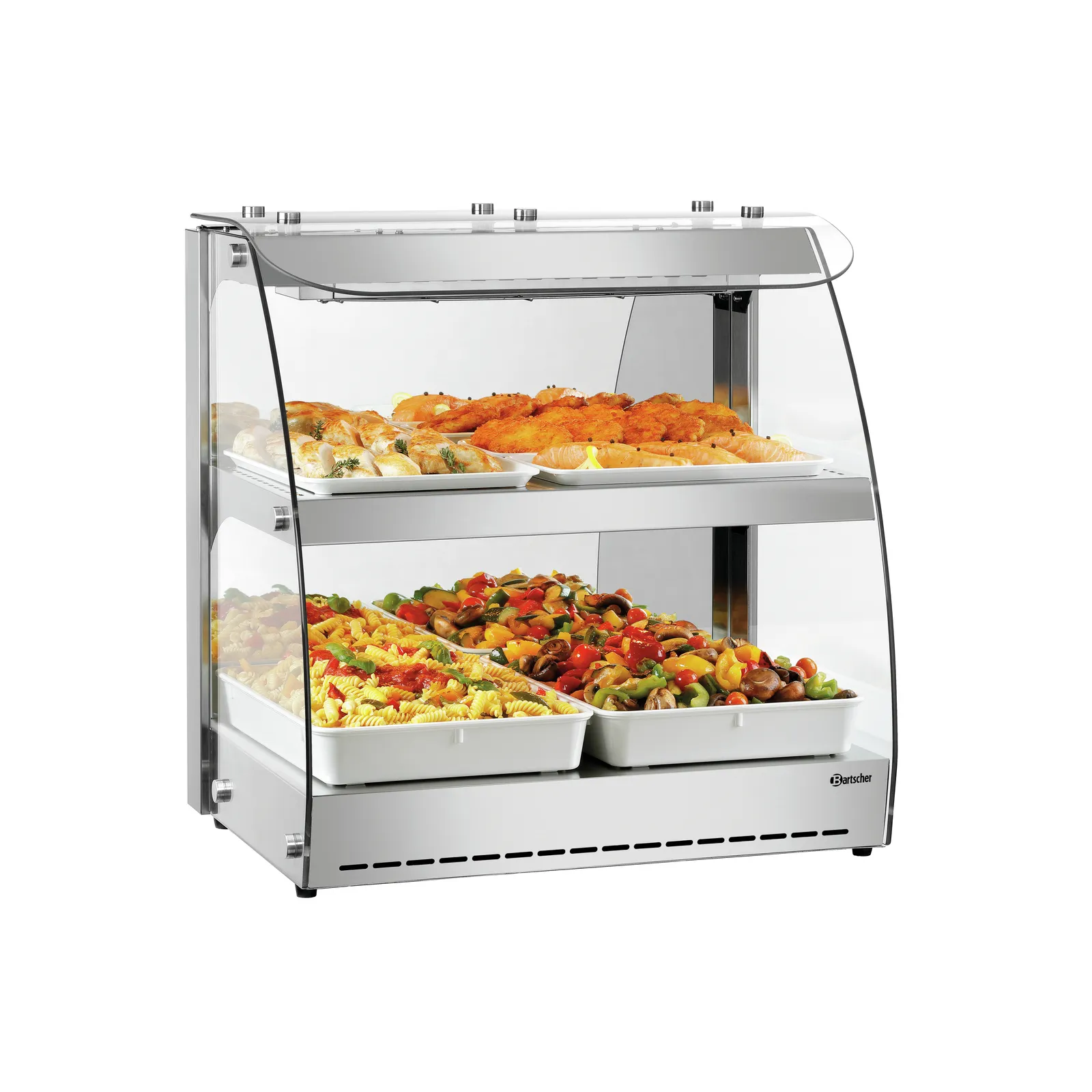 Bartscher 305064 Heiße Theke 5900 2ER Ansicht Komplett, mit Essen